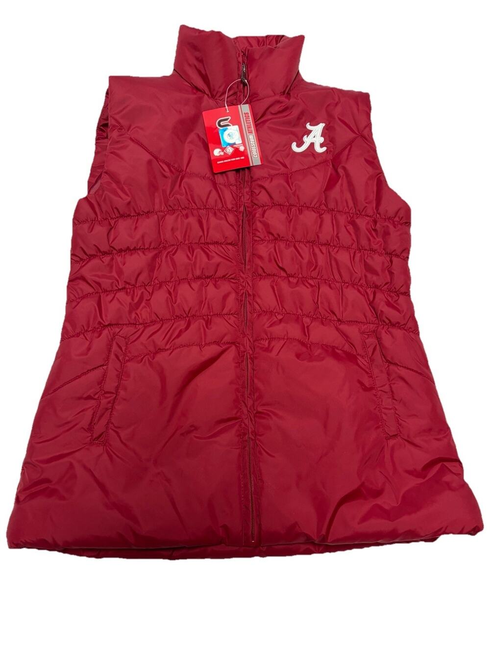 Alabama Crimson Tide Colosseum Full Zip Puffer Vest Women's Small NEW